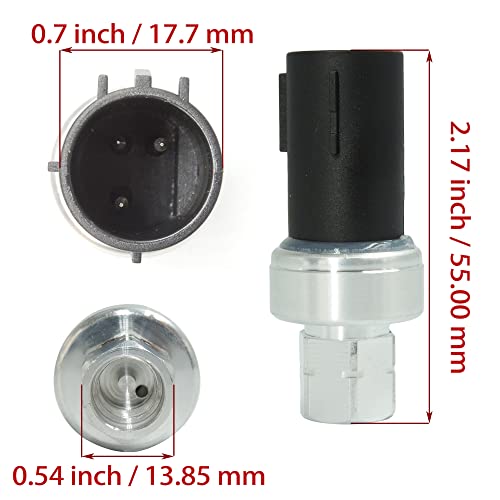 Hisport A/C Pressure Switch Sensor - Air Conditioner Clutch Pressure Sensor Switch Compatible With Ford Expedition F150 Fiesta Focus, Lincoln, Mazda, Replaces 4673935, 6F9319D594Aa, 6F9Z19D594Aa #TOP6