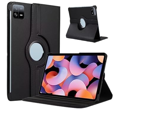 Image of Flip Cover for Xiaomi Mi Pad 6 (11 inch) 360 Degree Rotating Stand Case Cover (Black)
