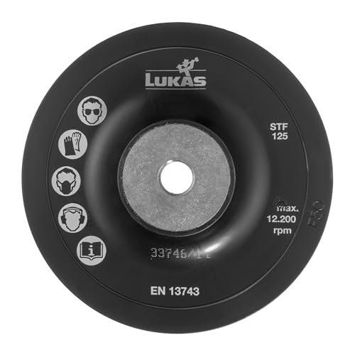 LUKAS-ERZETT 1 x Stützteller STF für Fiberscheiben Ø 115 mm mit M14-Gewinde für Winkelschleifer- 12x12x2cm