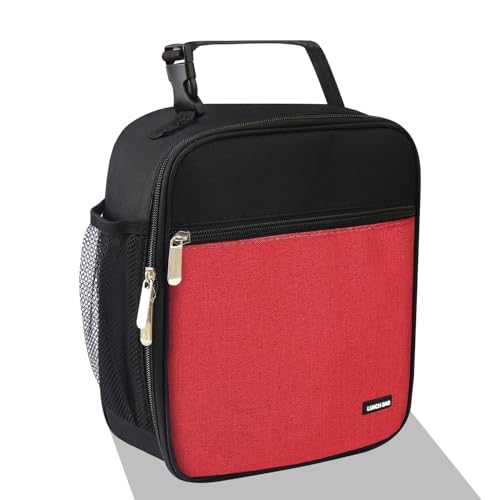 Lunch box Lunch bag for men women Insulated Lunchbox Lunch bags for Work Picnic Travel (Thicken hot red)