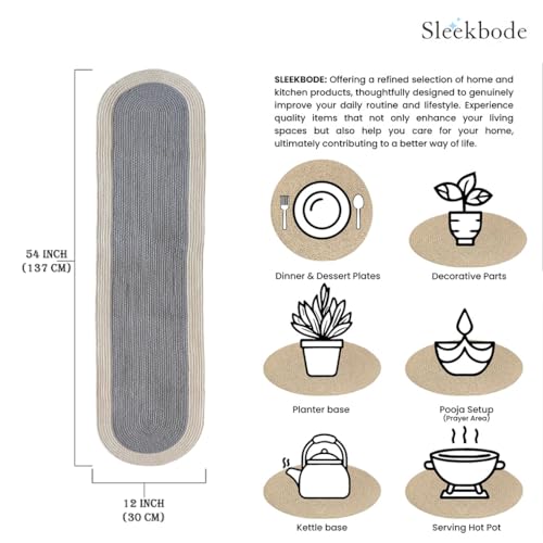 Image of Dining Table Runner for 6 Seater | Table Runners for Living Room | Cotton Runner for Centre Table | Side Table Cover | Runner for Dining | Home Center Table Runner (137 X 30 Centimeter)