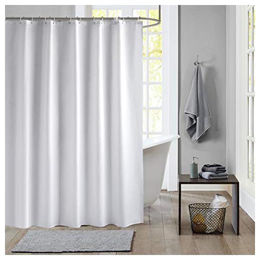 Meiosuns duschdraperi vit Peva vattentät och mögelbeständig badrumsgardiner hemtillbehör med rostfria öljetter och gardinkrokar 150×180cm Vitt