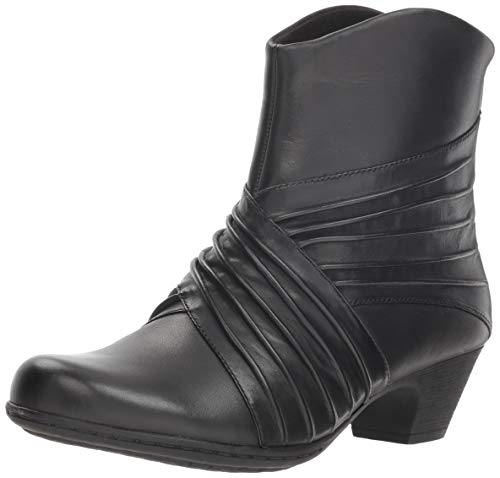Rockport Women's Brynn Rouched Boot Ankle, Black, 9.5 M US