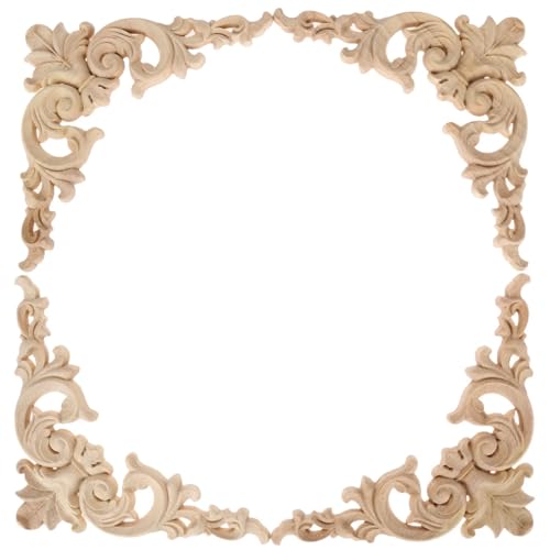 Esquinas talladas de madera para decorar espejos y puertas de paso en casa 2