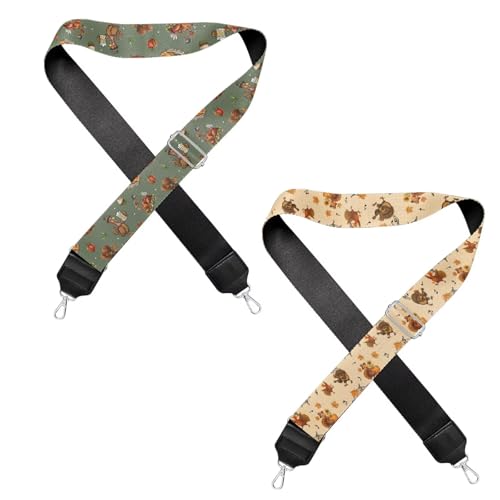 Image of Jeiento Replacement Shoulder Strap,2 Piece Set Guitar Style Handbag Crossbody Strap Adjustable Guitar Straps for Women Girls