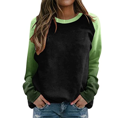 Sweatshirt femme ample pull col rond dissimulateur de formes dégradé L