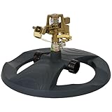 Melnor 65195AMZ Pulsating Lawn Sprinkler with Weighted Base- Adjustable Spray Pattern - Waters Up to 85' Diameter - Durable All-Metal Construction - Easy Unit-to-Unit Connections