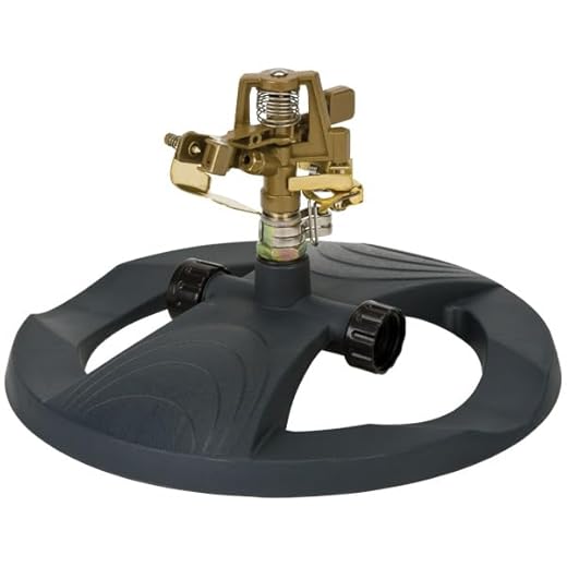 Melnor 65195AMZ Pulsating Lawn Sprinkler with Weighted Base- Adjustable Spray Pattern - Waters Up to 85' Diameter - Durable All-Metal Construction - Easy Unit-to-Unit Connections