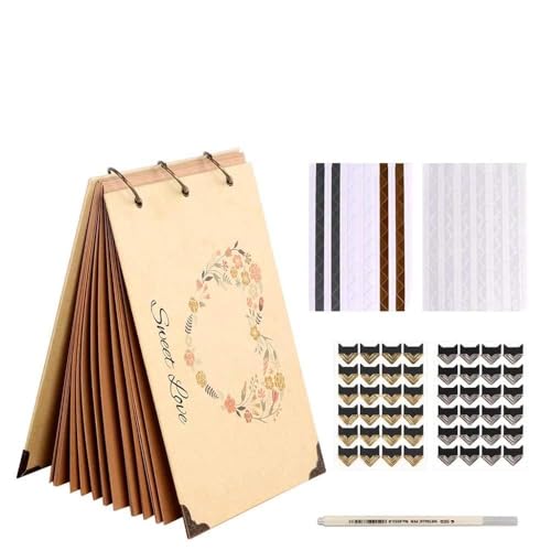 Album Fotografico Fai da te Album fotografico 60 pagine Wedding Guestbook Guestbook oro e argento angolo adesivi anniversario regalo di compleanno scrapbook decorazione di nozze album fotografico Albu