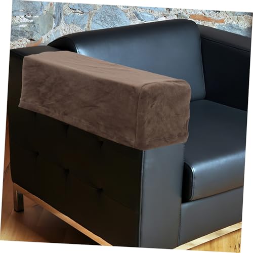 Funda para brazo de sofá elástica de terciopelo de plata premium TOYANDONA 8