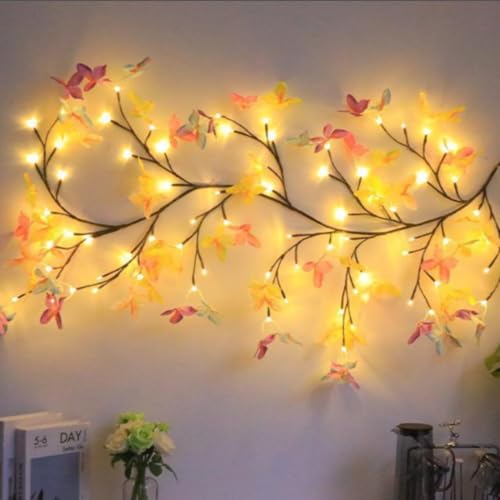 Gresonic Guirnalda de 36 luces LED con diseño de mariposa, decoración de mariposa, con mando a distancia, 8 modos, temporizador alimentado por USB, ramas de mariposa, luces para dormitorio, decoración