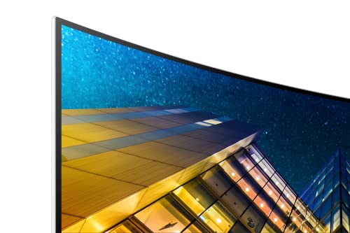 Samsung Ur59 Series 32-Inch Viewfinity 4K Uhd (3840X2160) Curved Monitor, Hdmi, Displayport, 3-Sided Border-Less, Eye Saver Mode (Lu32R591Cwnxza), White #TOP6
