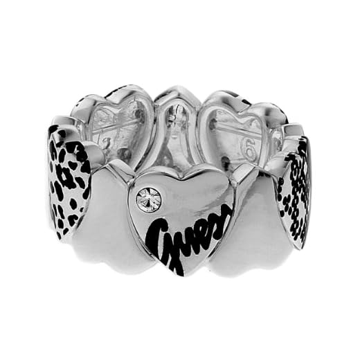 Guess UBR81010 - Anillo de Acero Inoxidable con circonita, Talla 12 (16,56 mm)