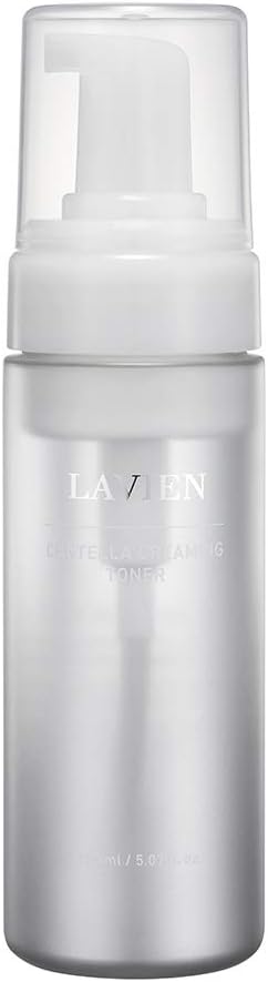 Lavien Centella Creaming Facial Toner - Centella Asiatica Leaf Water - Bubble Foaming, Night and Day Toner, Cleanse, Exfoliate - 5.97 Fl Oz. (150ml) Bottle