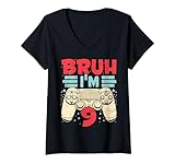 Photo Gallery donna bruh i"m 9 gamer 9th birthday son boy 9 compleanno di anni maglietta con collo a v Photo Gallery donna bruh i"m 9 gamer 9th birthday son boy 9 compleanno di anni maglietta con collo a v