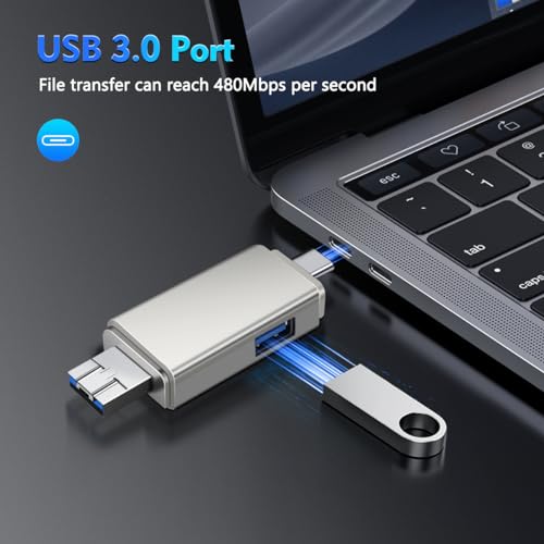 Image of Kinsound 6 in 1 SD Card Reader & Hub with Type-C, USB & Micro USB Ports | Portable Memory Card Reader Compatible with TF, SD, Micro SD, SDHC, SDXC, MMC, RS-MMC, Micro SDXC