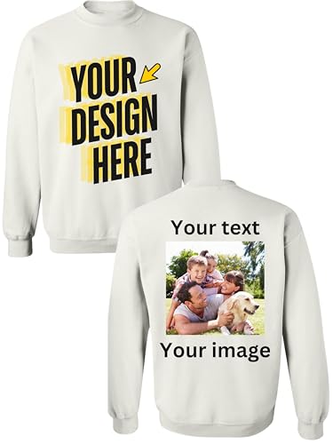 Custom Sweatshirt for Women & Men | Personalized Gift for Boyfriend, Girlfriend | Front & Back Printed Sweater