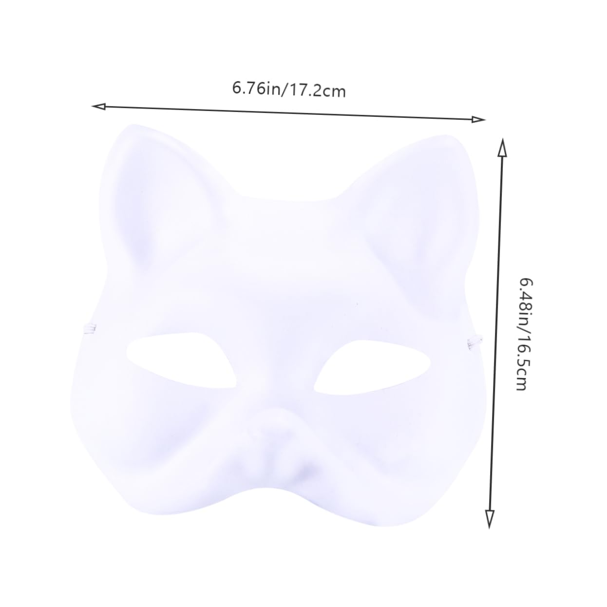 KICHOUSE 12pcs Blank Face Mask Diy Painting Props Pulp White