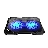 TopMate C302 10-15.6ノートパソコンクーラー冷却パッド 超スリムポータブル ２つの14CMの大型静音ファン 1300RPM USBポート内蔵 シンプルで使いやすいデザイン