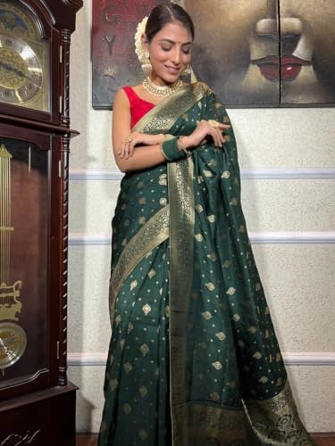 Image of Avantika Fashion Women's Kanjivaram Soft Semi Silk Banarasi Sarees With Blouse Piece.