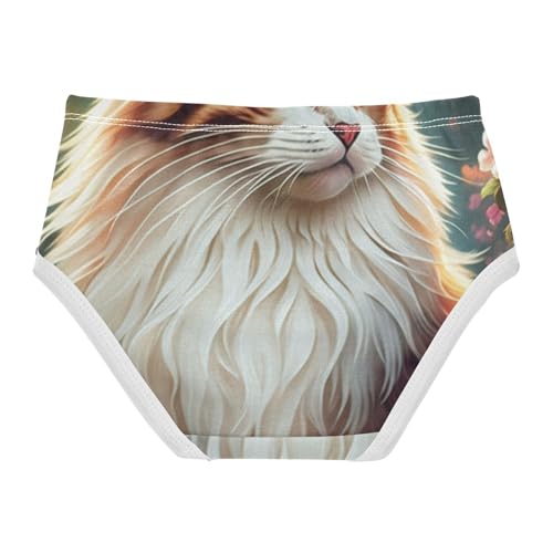 Cotton Toddler Underwear Custom Cute Cat Flowers Panties Little Girl Fancy Kids Briefs Undies 2t2