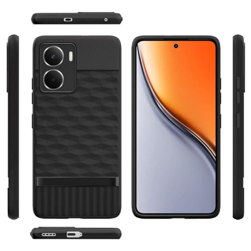 Image of Shockproof Case for Realme P3 5G | Full Camera Protection | TPU Flexible Back Cover for Realme P3 5G (Matte Black)