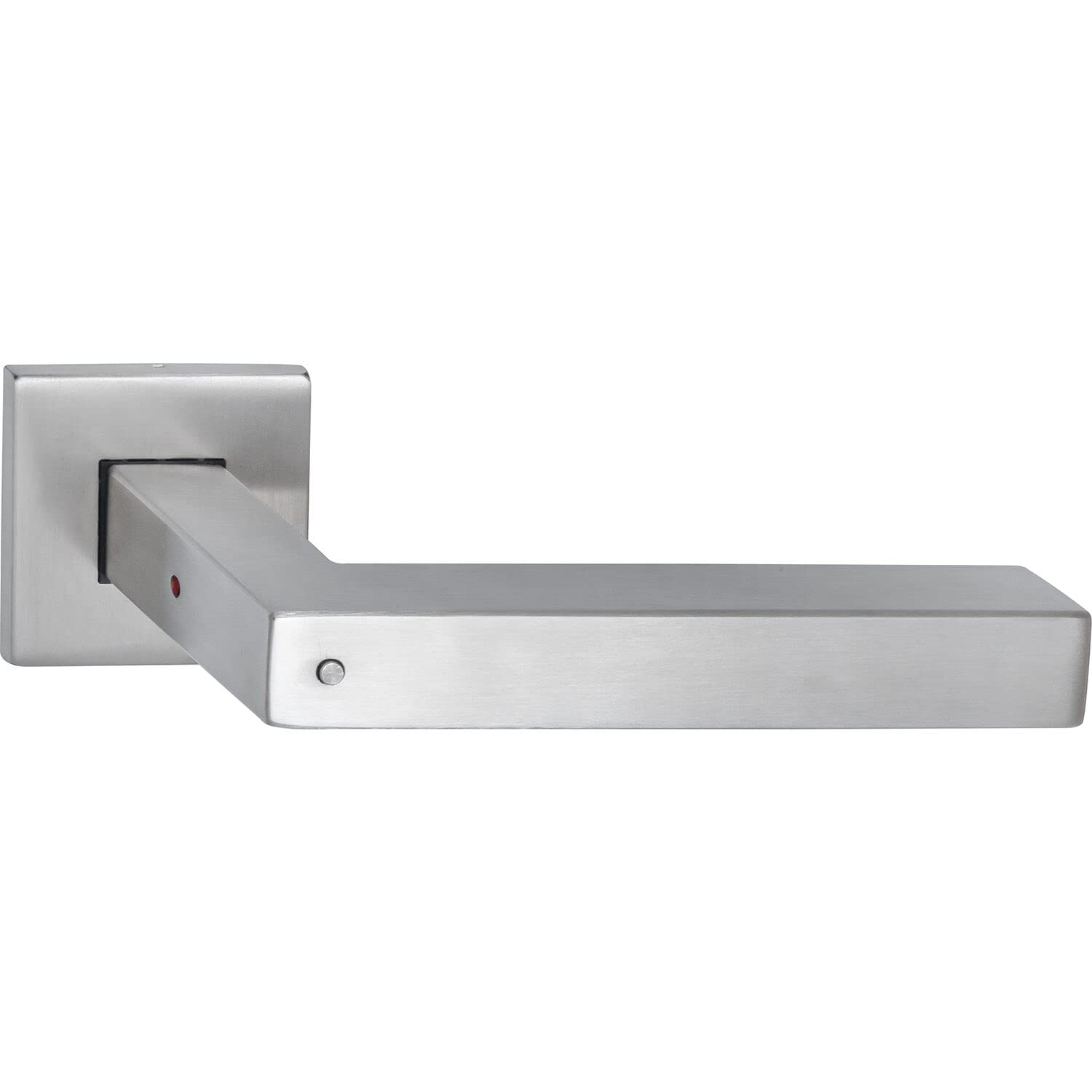 MARCHESI Square Door Handle Pair Lockable Door Thickness 50-57 mm Matte Stainless Steel, Black - Image 3