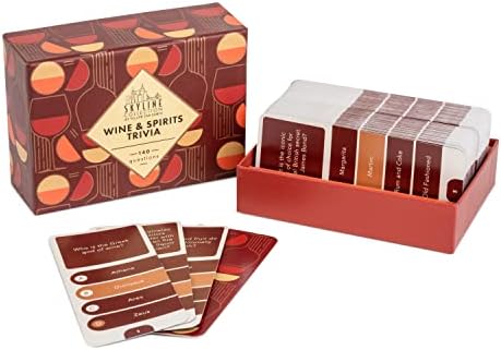 Yellow Cab Games - Wine & Spirits Trivia, 140 Question Cards - Game Night Entertainment for Families & Friends, 2+ Players - Test Your Knowledge with Our Unique Skyline Collection Trivia Sets