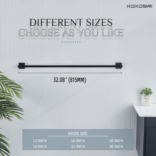 Image of KOKOSIRI Bathroom Towel Bar 32'' Towel Holder for Bath Kitchen Cabinet Towel Rails 32 Inch Oil Rubbed Bronze Stainless Steel B4005ORB-L32