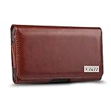 J&D Holster Compatible for Samsung Galaxy Note 9/Note 8/S8 Plus/S8+/S9 Plus/S9+ /Compatible for iPhone Xs Max/8 Plus/7 Plus Holster with Belt Clip, PU Leather Holster Pouch (Fit with Bulky Case on)