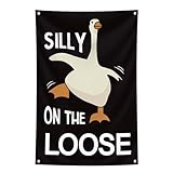 2x3 Feet Funny Silly Goose Flags for Room With 4 Brass Grommets Man Cave for College Dorm Room Decor Indoor Outdoor Tapestry