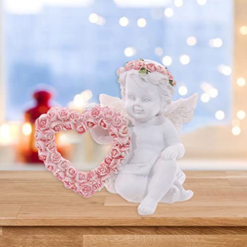 Set De 2 Pequeñas Figuras De Querubines Ángeles Decorativos miniatura 4