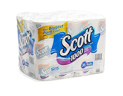 Image of Scott 1000 Sheets Per Roll Toilet Paper,36 Rolls Bath Tissue