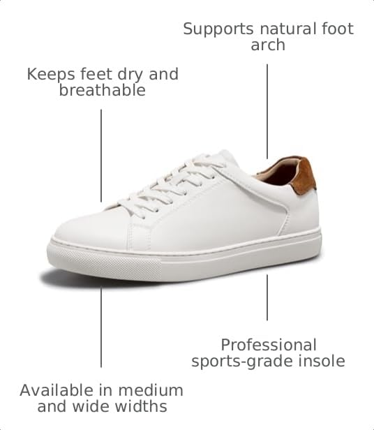 Image of Men's Classic Sneakers Breathable Leather Oxford Casual Shoe