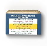 Dead Sea Warehouse - Amazing Minerals Mud Intensive Facial Care Bar, Hand Poured with the Highest Concentration of Deep Cleansing Dead Sea Mud (5.2 Ounces)