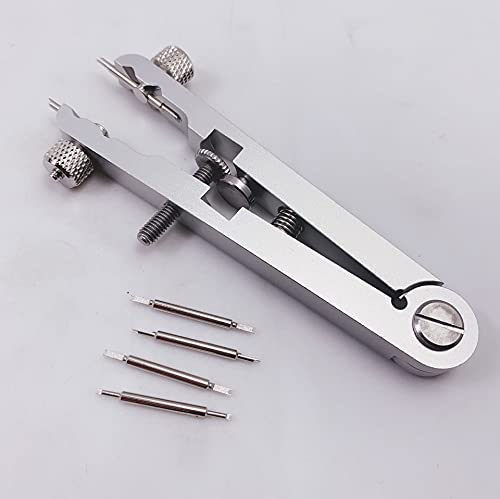 Sun-Home Shine Watch Spring Bar Pliers Tool,Watch Repair Tool Kit With Durable 8 Tips Pins,Watch Tweezers Bracelet Strap Band Remover Link Adjustment Removal Set,6825 Tweezer Tool, Silver, Cdq003 #TOP1