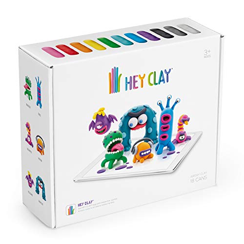 Hey Clay Interaktive Knete Kinderknete Modelliermasse 18 Behälter DIY-Bastelset App Kinderspielzeug (Aliens) Cover