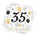 Servietten 35. Geburtstag, 30 Stück Schwarze Gold Geburtstags Servietten, Deko 35. Geburtstag Schön, dass Du da bist, 3-Lagig Papierservietten für Mann Frau Geburtstagfeier Jubiläum Tischdekoration