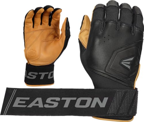 Easton | MAV PRO Locked in Baseball Batting Gloves | Carmel/Black | Adult Small