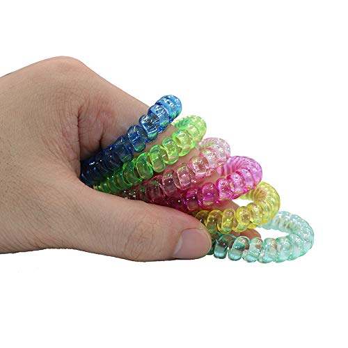 Sensory Stretchy Kids Coil Bracelets, 6 Pack Funny Speech And Communication Aid Bracelet Fidget Toys For Boys Girls With Autism Adhd Anxiety Or Special Needs - Assorted Colors (Rainbow A) #TOP3