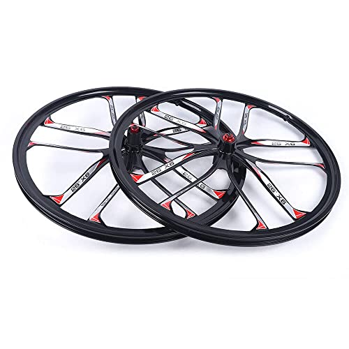 Tqshoop 26" Mountain Bike Wheelset, 10 Spoke Rims Mag Alloy Disc Brake Mtb Wheelset, Bicycle Front Rear Bicycle Wheel Brake Kit For Mountain Bike #TOP1