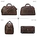 TIDING Full Grain Leather Duffle Bag for Men - 20 Inch TSA Approved Carry On Weekender Overnight Travel Duffel Bags