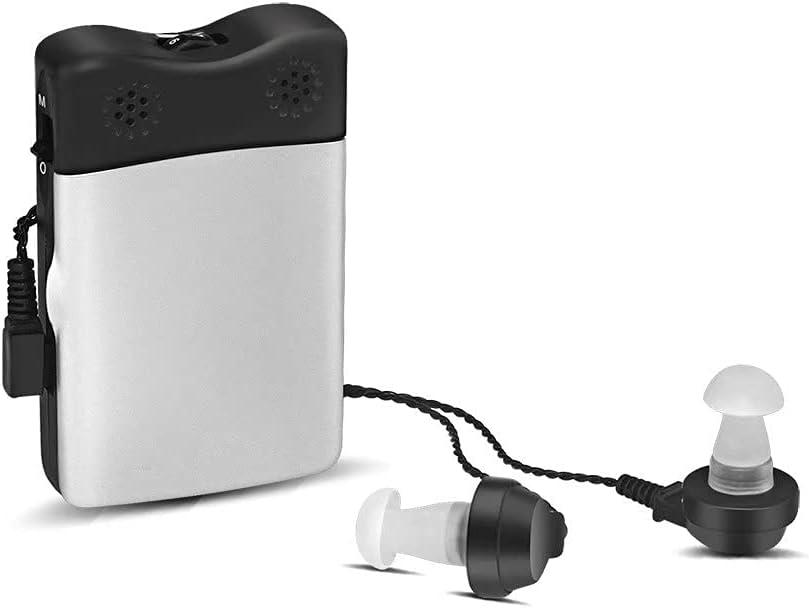 Digital Hearing Amplifier Mini Sound Amplifier Noise Reduce Invisible in Ear Canal Hearing Sound Amplifier with 10A Battery for Adult Seniors Children Men and Women Fit Left Right Ears