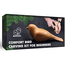 BeaverCraft Wood Carving Kit Comfort Bird DIY Kits for Adults Hobbies Whittling Knife Kit for Beginners & Kids Adult Craft Kits Wood Carving Knife Set