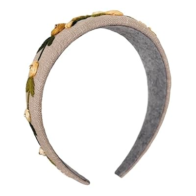 Leonyvie Hand Embroidered Linen Headband (Grace)