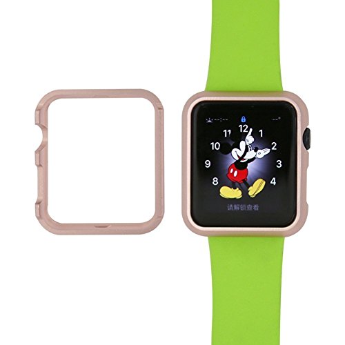 Josi Minea Apple Watch [42Mm] Aluminum Protective Shell Bumper Case Cover - Premium Anti-Scratch & Shockproof Shield Guard For Apple Watch Series 3, 2 & 1-42Mm [ Rose Gold ] #TOP1