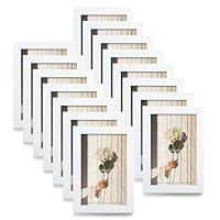 Lot De 4 Petits Cadres Photo 10x15cm Chêne - MDF Avec Verre Acrylique Et Fermeture à Visser