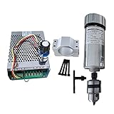 4. Corriente: 6A-8A Kit de motor de husillo CNC, refrigerado por aire, 0,4 kW, kit de motor de husillo para portabrocas CNC, motor de husillo de 400 W + fuente de alimentación con regulador de velocidad para grabado, p
