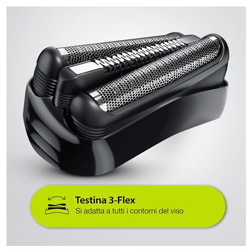 Braun Series 3 300s Regolabarba Uomo, Rasoio Elettrico Barba, con 3 Elementi di Rasature, Senza Fili, Cappuccio di Protezione, 300s Nero - 4