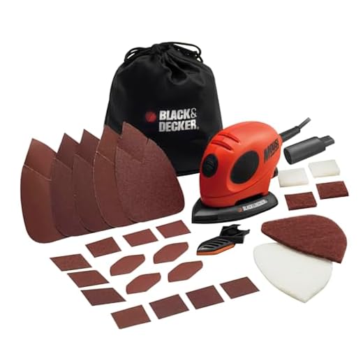 BLACK+DECKER KA161BC-QS - Lijadora de Detalles, 55 W, 230 V, con accesorios y bolsa de transporte